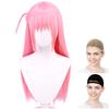 CaseEden Cosplay Wig, Premium Long, 70cm, Heat-Resistant, Pink, Set of 2 Wig Nets (WIG6029)
