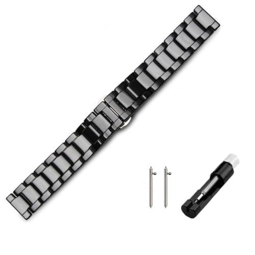 

JUSUTEK Popular Three-Bead Ceramic Watch Band, Quick Release, Available in 14mm, 16mm, 18mm, 20mm, and 22mm, Men s and Women s Watches, Replacement Wa