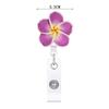 New Polymer Clay Badge Reel Card Holder Flower Shape Retractable ID Card Badge Clip Name Tag Badge Reels Nurse Supplies