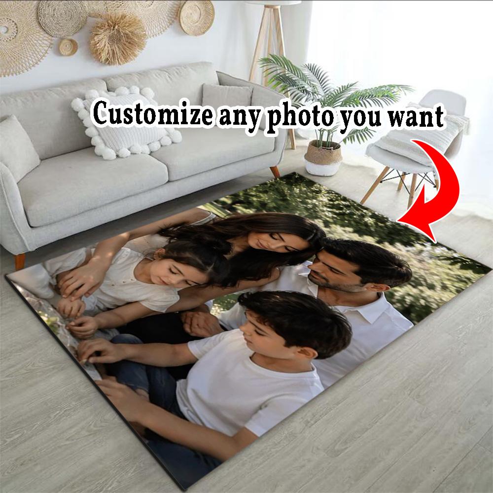 Customize Photos Customized image Floor Mat Perfect for Balcony Dining Room Study room Game Room Anti-slip Rug Decorate Offices Birthday/Christmas Gif