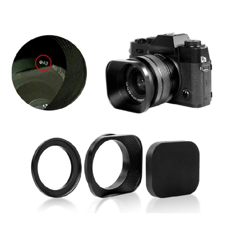 Mirrorless Camera Lens Hood, Aluminum Build Various Size Prevents Lens Ghosting 37/39/40.5/46/43/49mm