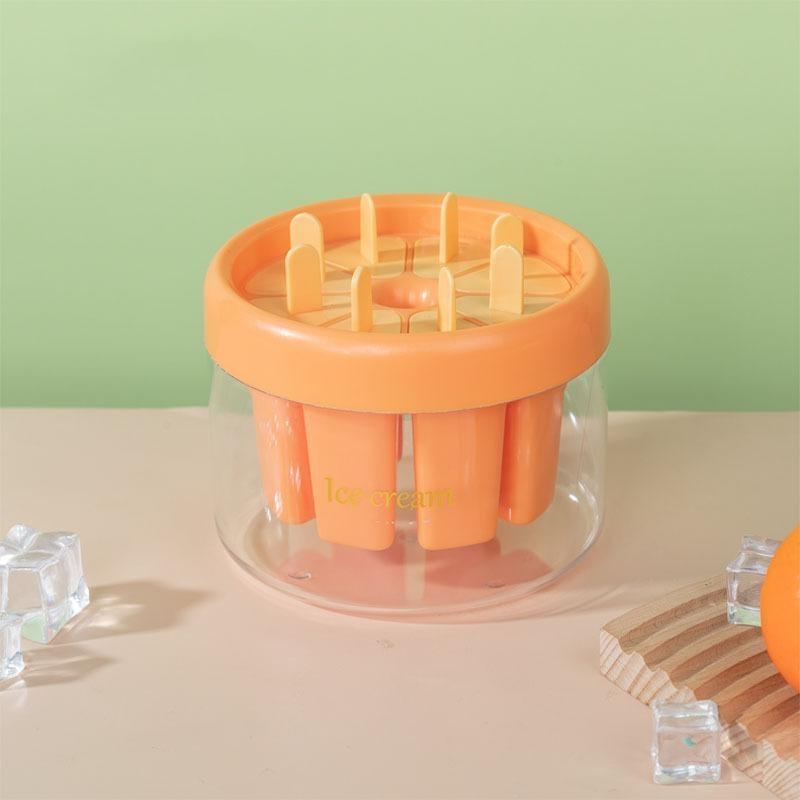

Мини-форма для мороженого для детей, многоразовая, самодельная, 8 штук, форма для мороженого для домашнего изготовления, легко вынимается из машины для приготовления мороженого оранжевый