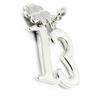 Les Trésors De Lily [I3721] - Silver Pendant '13' (clover) Silver-plated (rhodium-plated) - 13x14 Mm