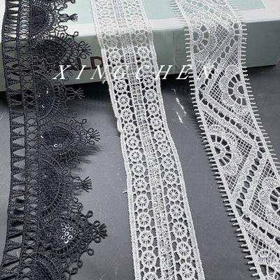 Polyester Vyšívaná Čipka Korálky Čipka Odevné Doplnky Domáci Vankúš Spodná Bielizeň Popruhovina Obojstranné Čipkované Doplnky Dutá