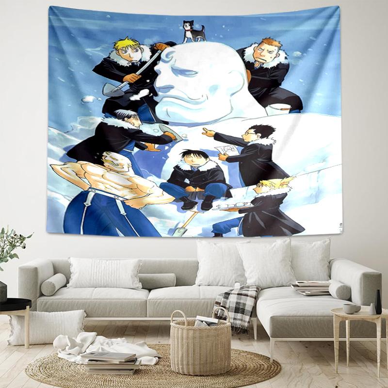 1pc Fullmetal Alchemist Tapestry, Living Room, Bedroom, Office, Party Decor, Ideal Festive Gift