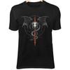 Skull Dragon Iiii TShirt Coiled Pentagram Fiery Wings Dark Power Tail