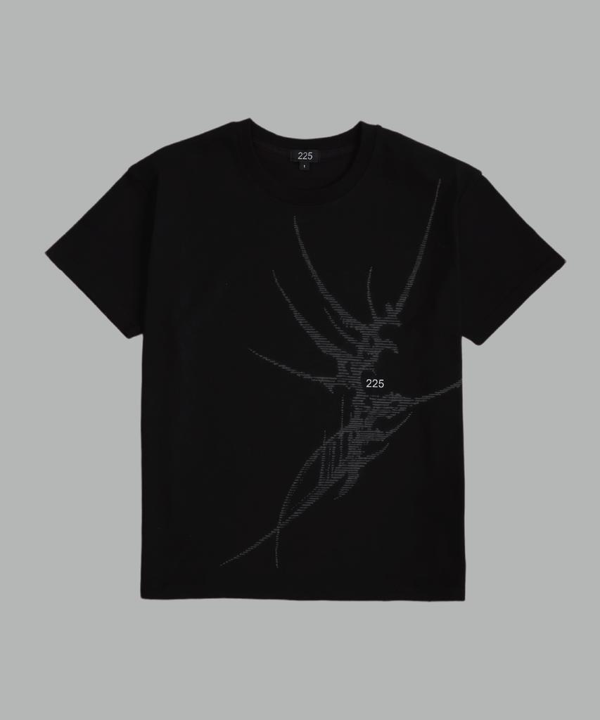 225 Halftone Line T-Shirt (Black)