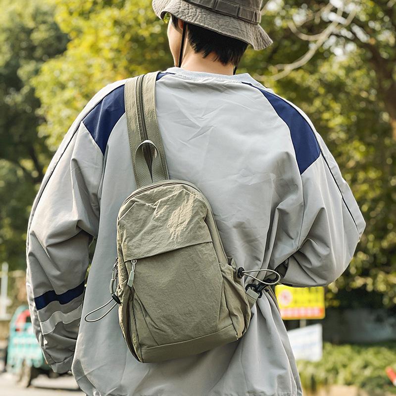 Convertible Sling Backpack Lightweight Nylon Crossbody Bag Large Capacity Travel Daypack Single Shoulder Hiking Backpack Unisex