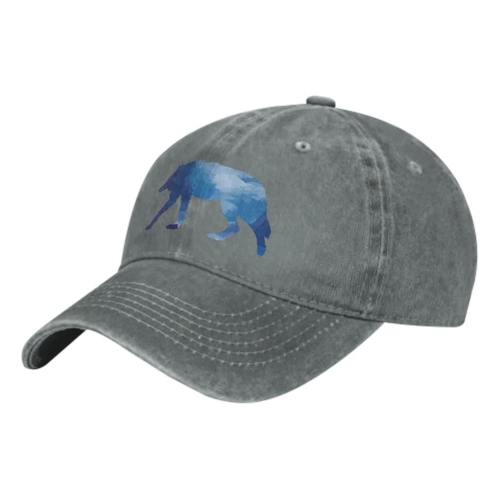 Blue Gradient Wolf Summer Classic Fashion Men Trucker Hat Cotton Breathable Women Cowboy Cap Outdoor Leisure Basketball Caps