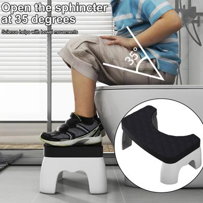 Toiletten-Töpfchenhocker, 17,8 cm, robust, leicht, gesunder Stuhlgang, lindert Hämorrhoiden, Verstopfung, ergonomischer Toilettenhocker