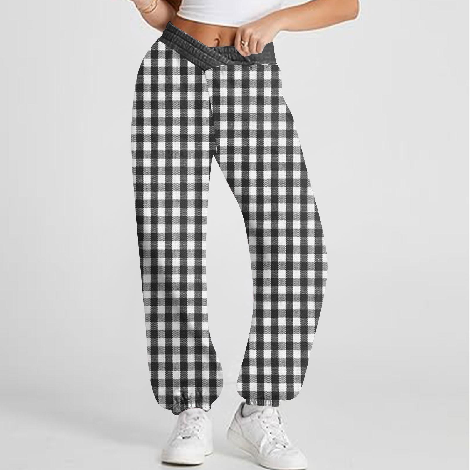 

Женские повседневные модные спортивные штаны с принтом, спортивные штаны, брюки, эластичные брюки с завязками на талии L чёрный