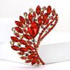 Legering Strass Stor Glas Brosch High-End Retro Dam Sjal Kofta Korsage Smycke Nål
