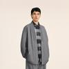 CROQUIS Men's Boat Neck Cardigan Sweatshirt