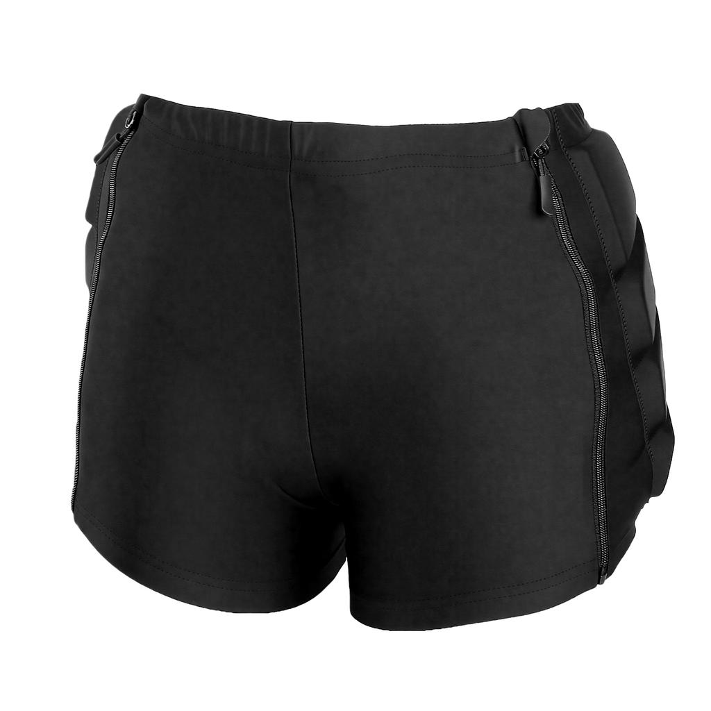 Padded Shorts Snowboard Hip Protector Quick Dry Four Way Stretch Zipper Waistband Flexible Compression Base Layer for