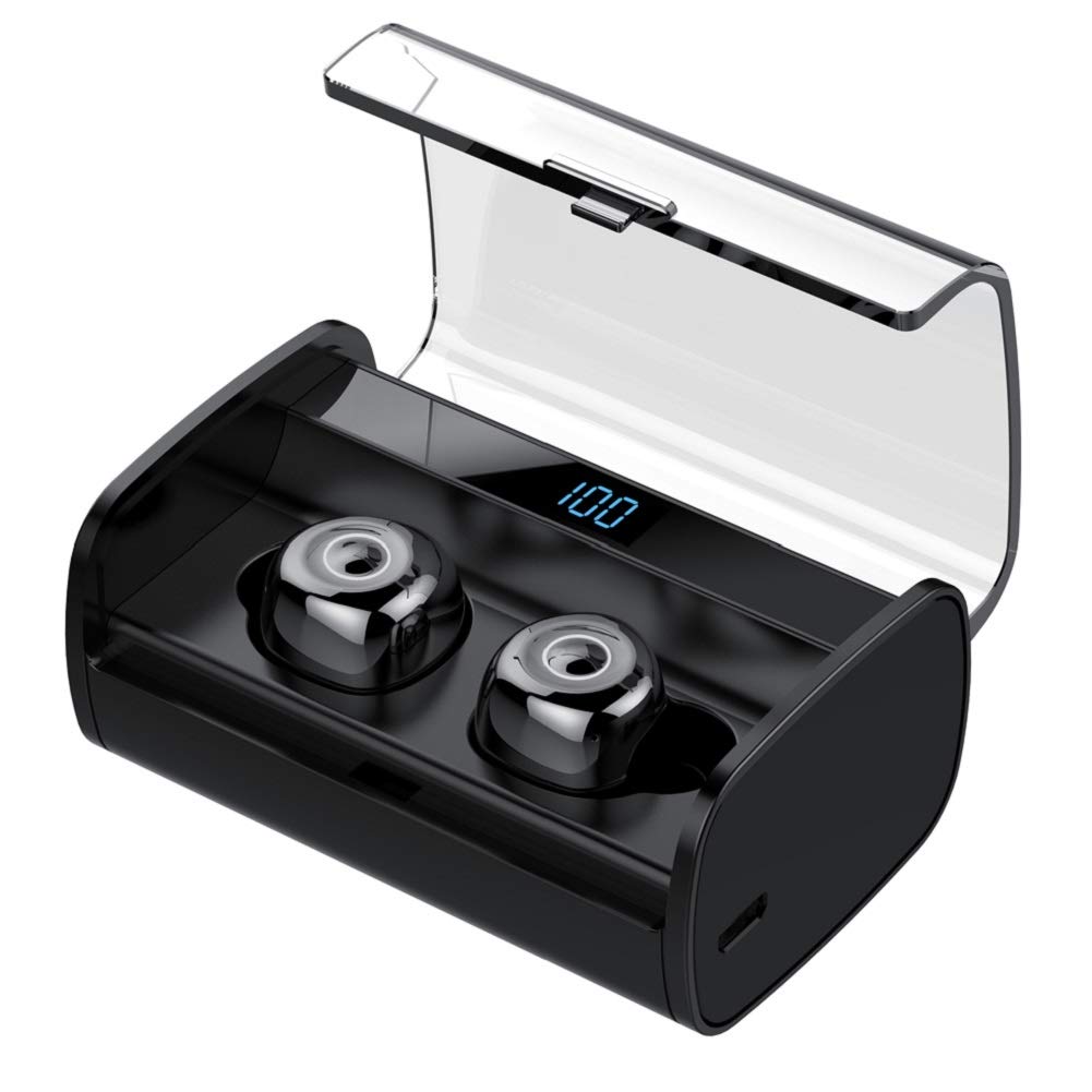 

ABOSHI Дисплей Bluetooth Беспроводной Уровень заряда батареи AAC Bluetooth Раздельный левый и правый Автоматический 80 часов непрерывной работы Совместимость с Android BT60 [LED]