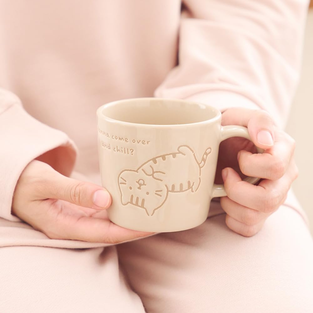 Süße Katze Fukufuku Happins Tasse, Mikrowellengeeignet, Geschenk, Keramik, 300ml, Charakter, Nyanko, (Shirotama-chan)