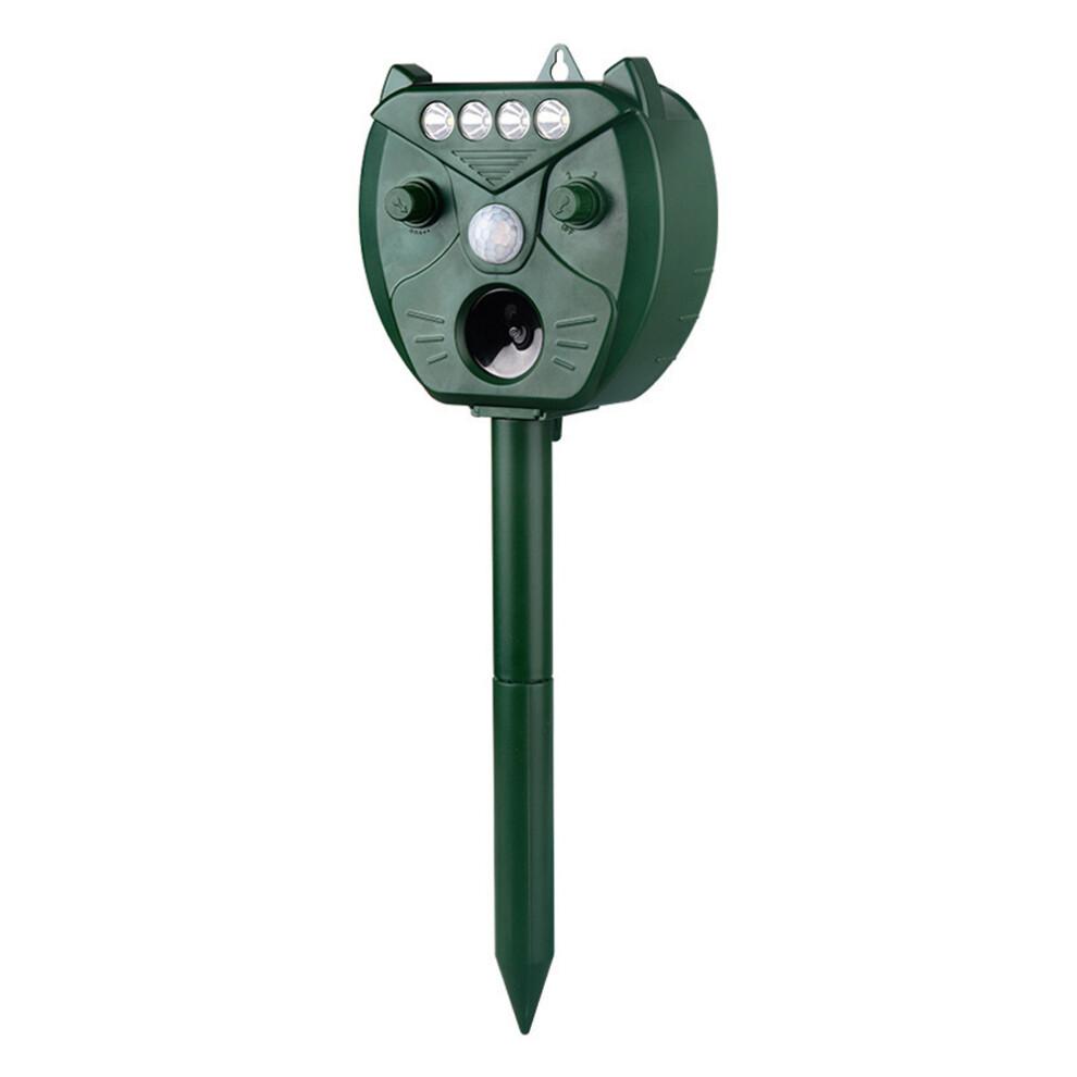 Ultrasonic Solar Animal Repellent with Motion Sensor, Advanced Ultrasonic Technology, Humane Prevention for Rat, Squirrel, Skunk, Mole, Dog, Cat,
