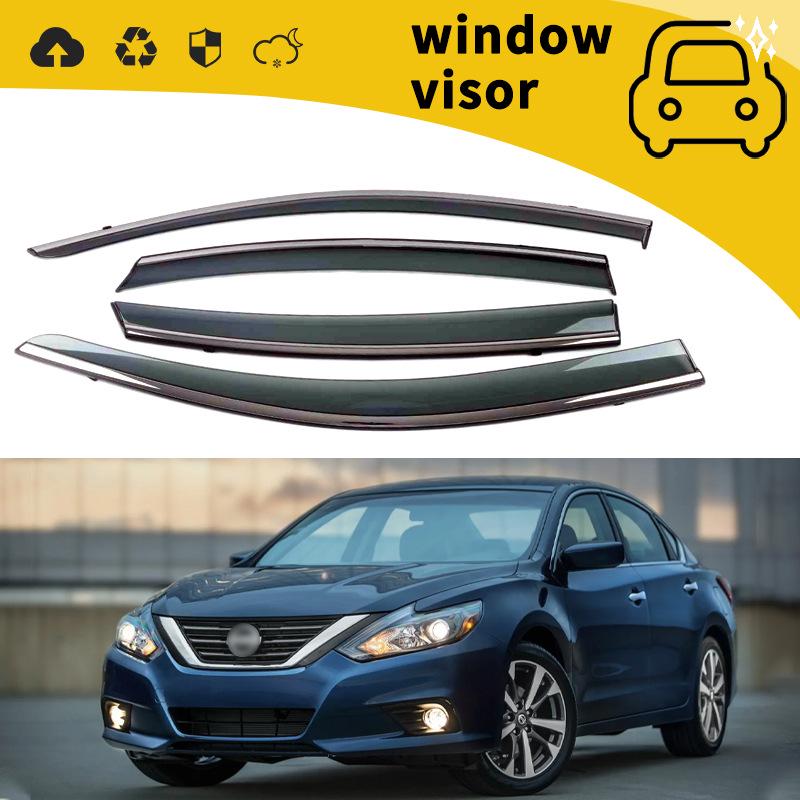 Compatible with 08-19 Nissan Teana: Rain Guards for Car Windows - Rain Deflectors, Eyebrows, Shields, and Decorative Modifications.
