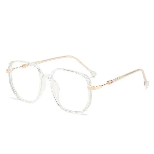 Vintage Square Metal Glitter Frame Reading Glasses Women Fashion Optical Eyewear Anti-blue Light Presbyopia Eyeglasses