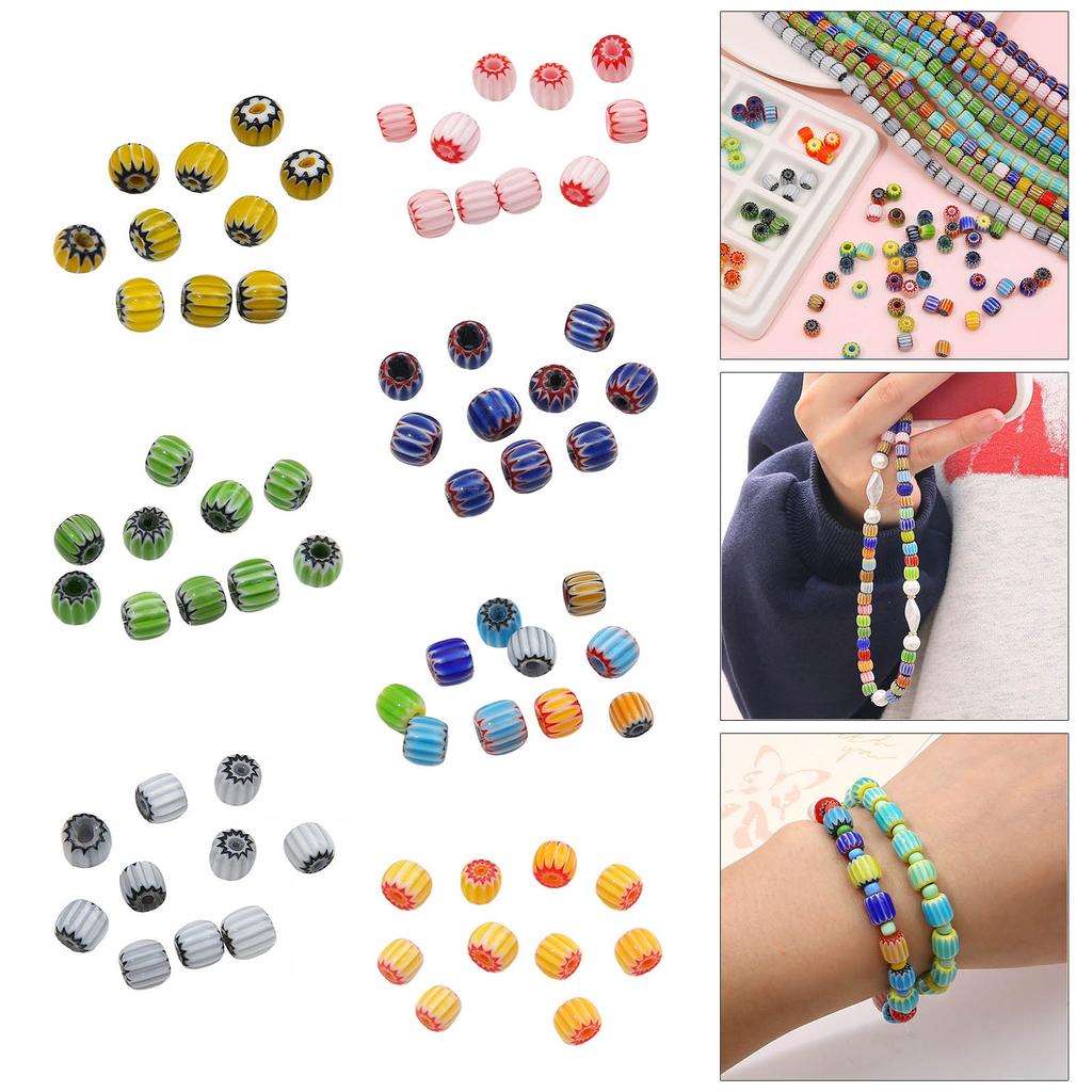 10 PZ Fiori in Resina Perline Set di Perline Sfuse Texture in Resina Adatto per Creazione di Gioielli Forma di Zucca Accessori per Collana