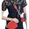 Fila Solid Color Logo PU Crossbody Bag Regular Women bags Red F13W928122F-BRD
