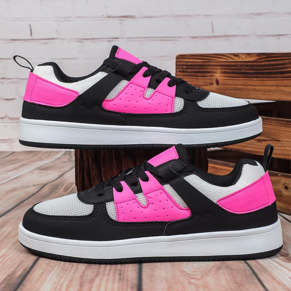 Board Shoes Mesh Casual Sneakers Fashion Flat Shoes Low-cut Leisure Sports Shoes Outdoor Walking Flats Casual Versatile