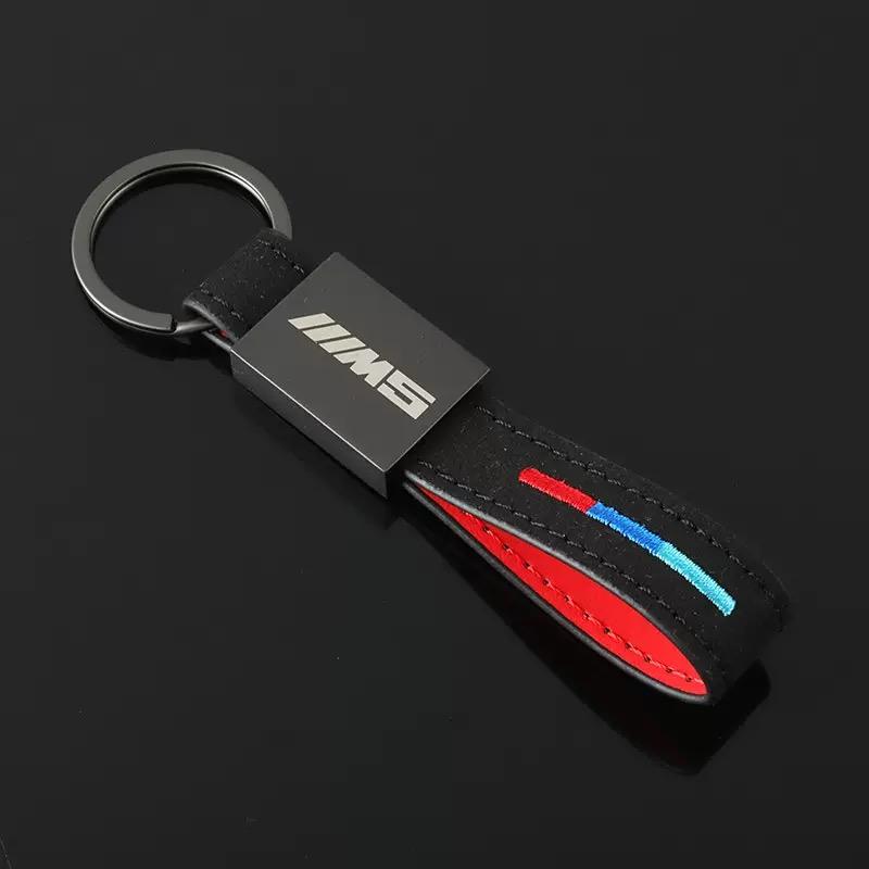 FWAV6 Car Emblem Keyring Keychain M Sport Styling Pendant Key Holder For Bmw M Emblem G30 G32 3 4 5 7 M3 M4 M5 X1 X3 X5 X6 X4 E61 E60