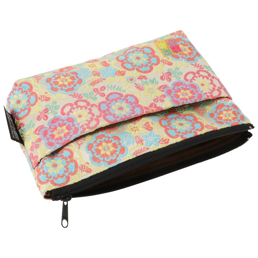 Senshishuin Nishijin Brocade Pouch Lemon Saika (Lined) (Small)