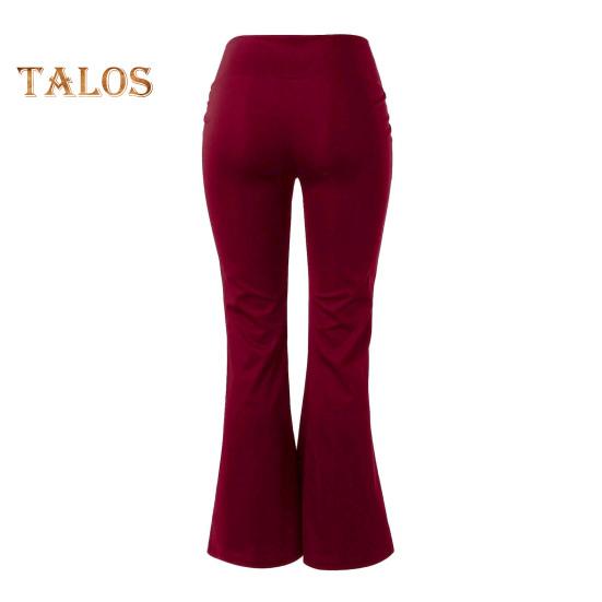 Women's Flared Yoga Pants High Waist Bootcut Workout Leggings with Pockets Stretchy Bell Bottom Trousers for Office Workout