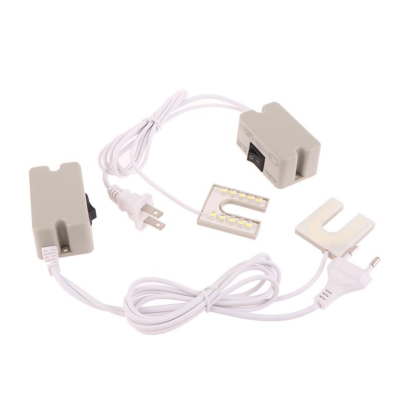 Eu/Us Plug 10 Led Sewing Machine Light U Shape Industrial Lighting Lamp Magnetic Working Light For Drill Presses Workbenches