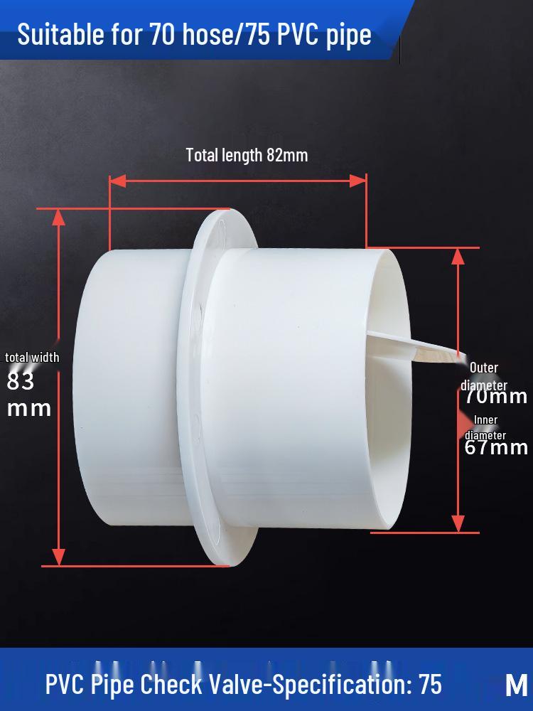 Bathroom Heater Exhaust Fan PVC One-Way Odor Backflow Valve