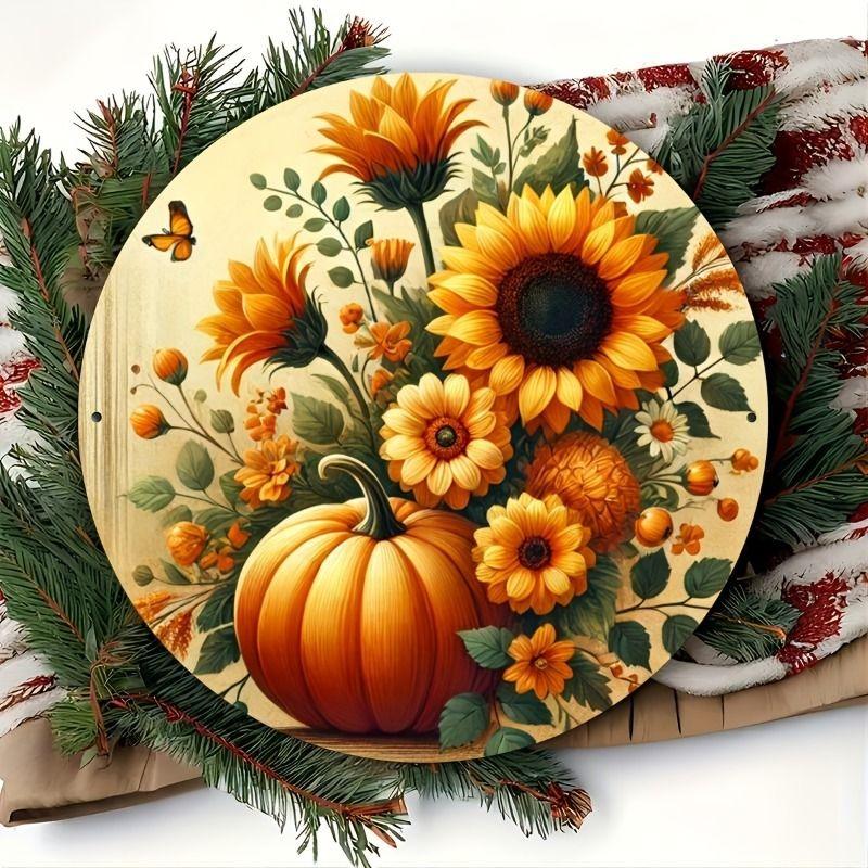 2D Flat Hanging Decorative Metal Sign Hand Painted Art