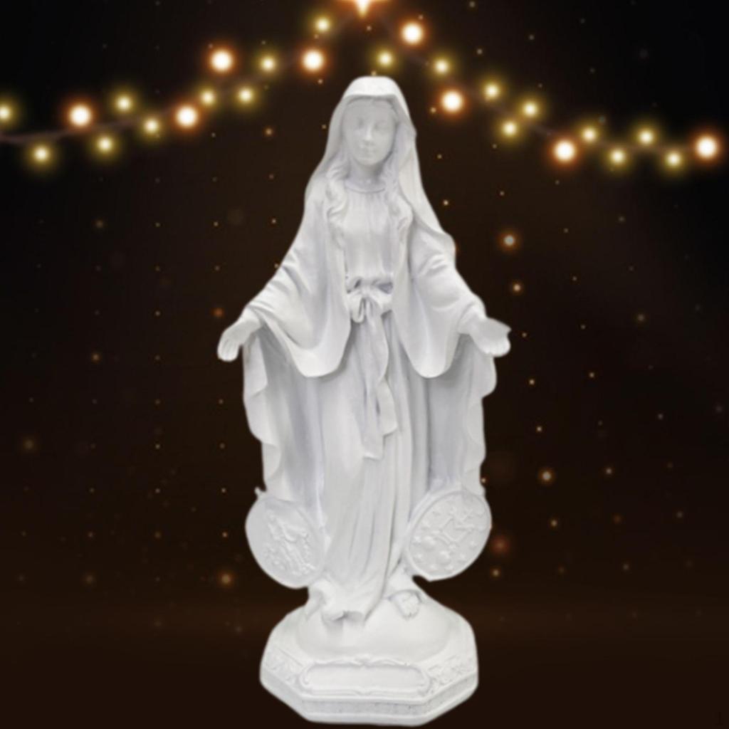 Catholic Mary Statue Figurine Craft Elegant Collection Figure Sculpture for Living Room