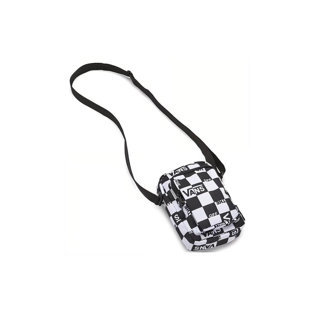 Vans Checkerboard Polyester Crossbody Bag Unisex Bags Black White VN0A54I5ZT6