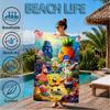 Sponge Underwater Adventure Beach Towel, Super Soft Microfiber, Perfect Gift for Her/Him, Birthday, for Pool, Beach, Travel, Decor Beach Party