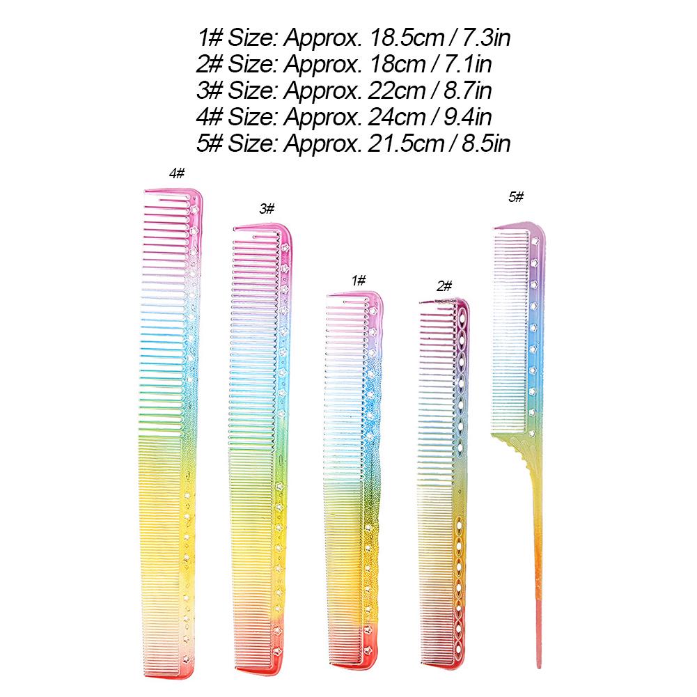 5pcs Professional Hair Cutting Combs Hairdressing Styling Combs for Salon Barber Shop