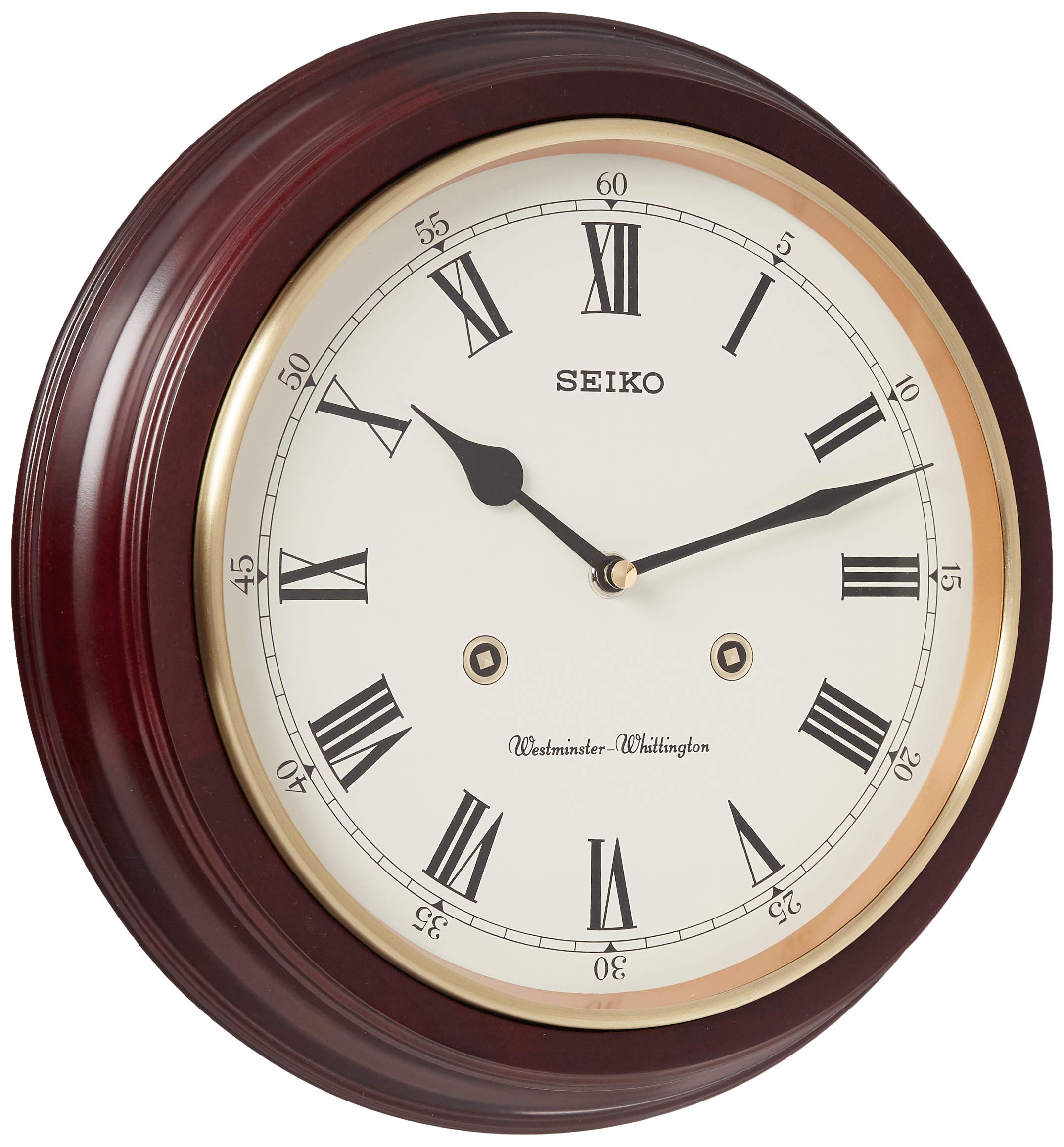 

Seiko Wood Grain Finish Wall Clock with Numerals and Dual Quarter Hour Chimes 12