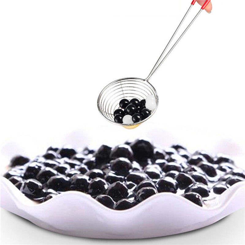 Stainless Steel Oil Spoon Mesh Strainers Strainer Scoop Colander Milk Tea Spoon Cooking Tools Soup Skimmer Scoop Kitchen Tools