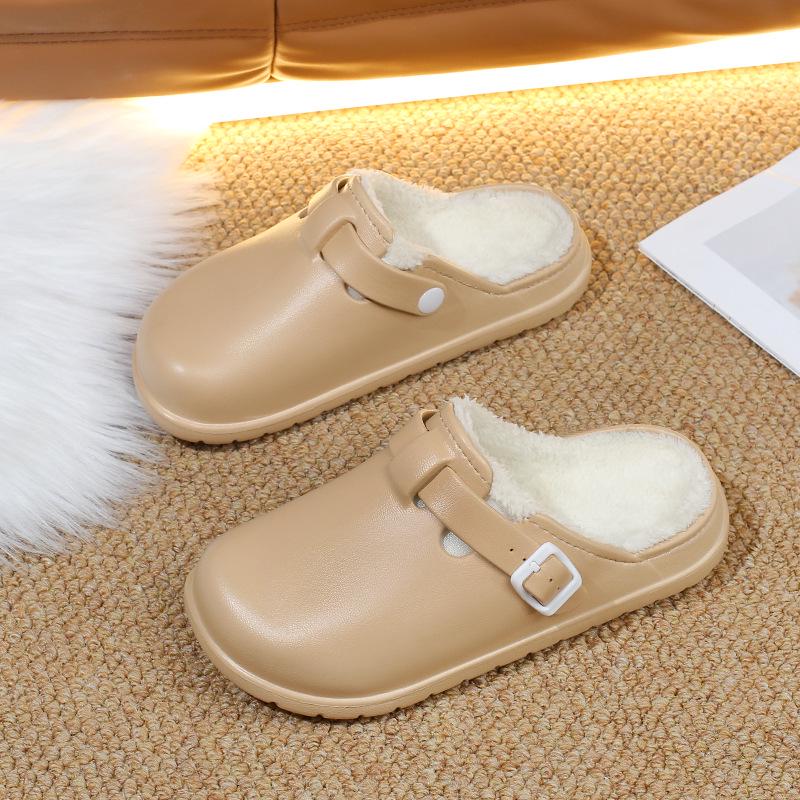 2025 Fleece-lined Non-slip Thick Sole EVA Cotton Slippers for Men and Women