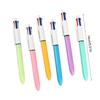 6 Pcs Shuttle Pen 1.0mm Ballpoint Pen 4 In 1 Retractable Ballpoint Pen Multicoloured Pen Writing Tool for Students