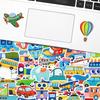150 Cartoon Vehicle Series Stickers Children'S Elementary School Puzzle Kindergarten Knowledge Train Stickers