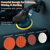 21V Cordless Car Buffer Polisher Kit, 6 Inch Orbital Polisher with 6 Variable Speeds, Brushless Motor, LED Display for Polishing Waxing Sanding