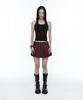 Rough Neck Tartan Check Tweed Skirt Red