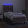 VidaXL Slat Bed Base with Mattress and LED, Upholstered Bed, Single Bed, Adult Bed for Interior Bedroom, 3138529