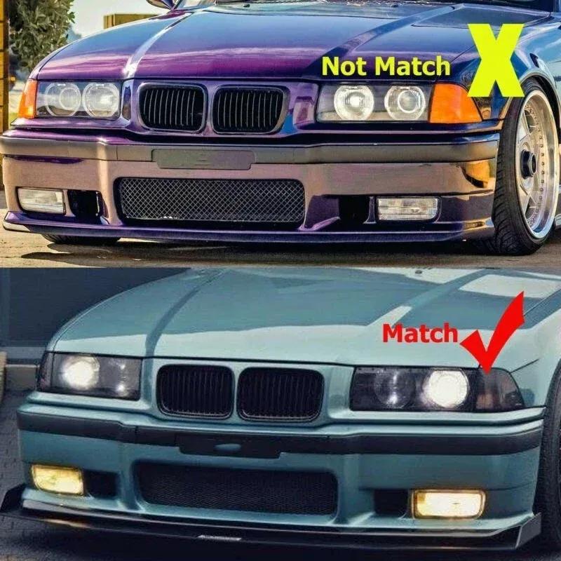 Pair Front Hood Grille Kidney Grille  For BMW 3 Series E36 318i 323i 325i 320i 328i 1992 1993 1994 1995 1996