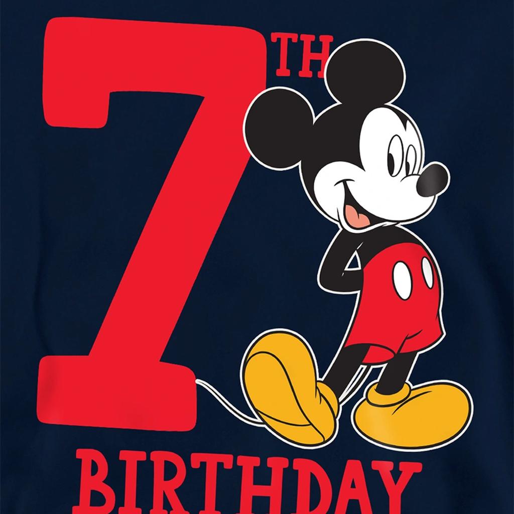 Disney Childrens/Kids Mickey Mouse Shirt 7th Birthday Hoodie