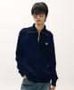 Satur Faro Boucle Knit Zip-Up Navy