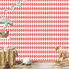 Harlequin Diamonds Wallpaper Coral and White, Coral Background 50x1000