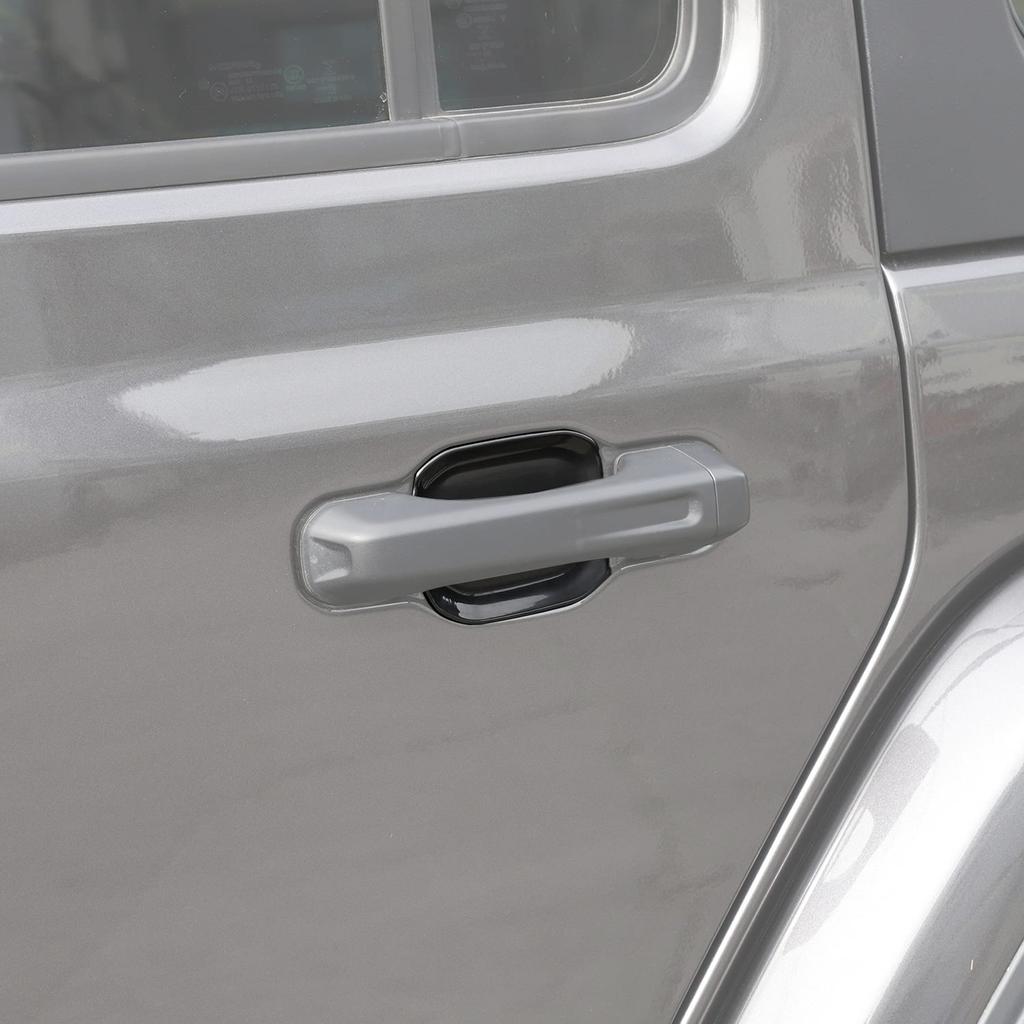 5pcs/Set Car Door Handle Bowl Decor Cover Sticker Exterior Cup Trim For Jeep Wrangler JL 4-Door 2018 -2025