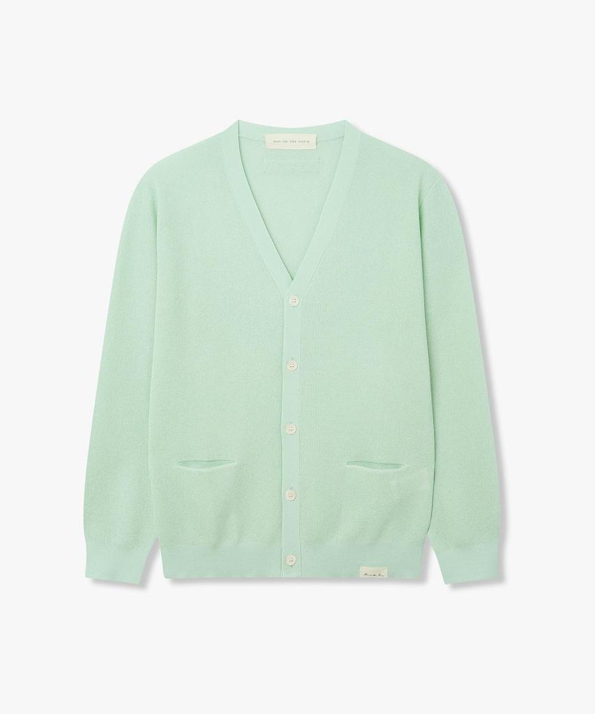 Man On The Boon Summer V-Neck Knit Cardigan_Mint 4716113021